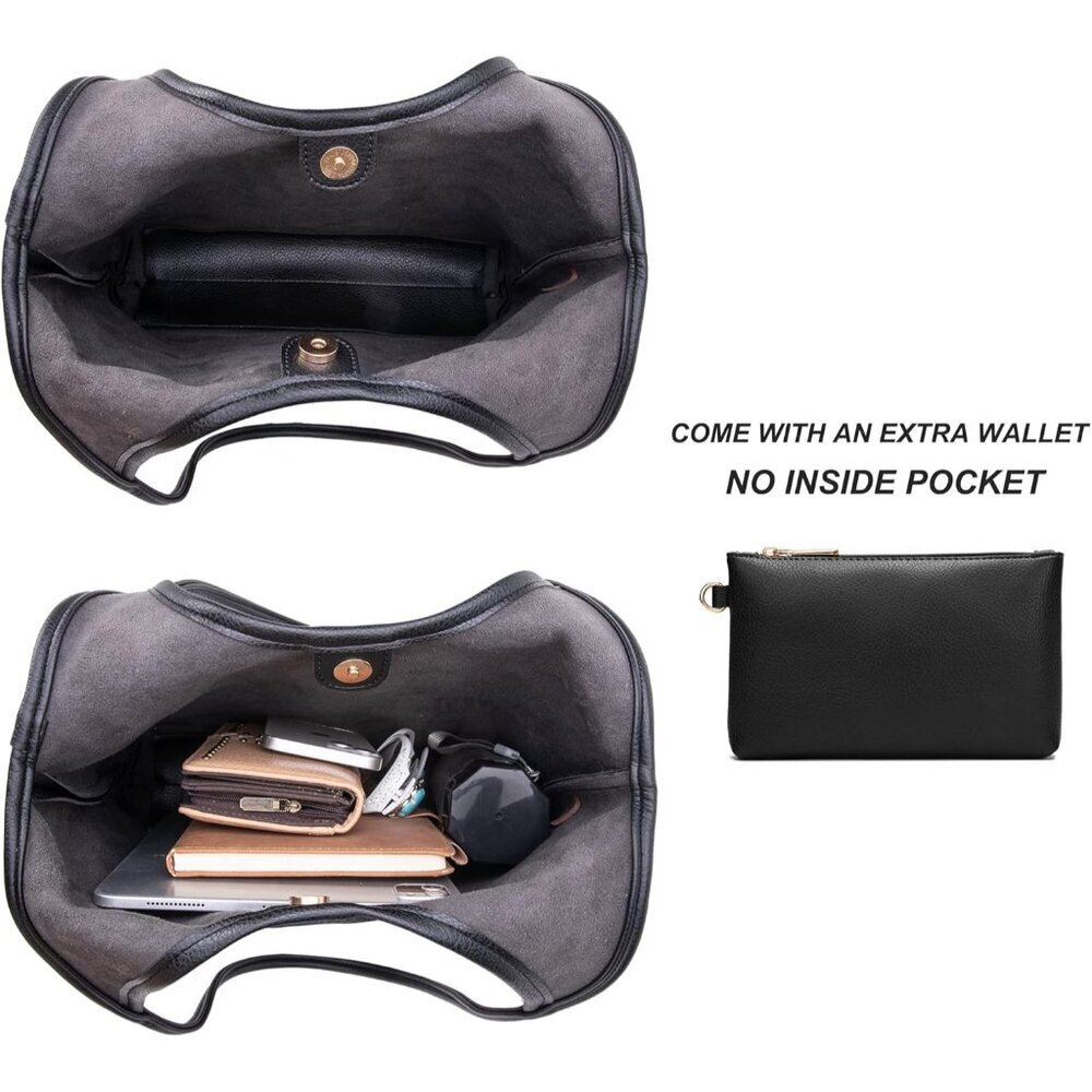 Slouchy Hobo Bags for Women Soft Designer Shoulder Purses Ladies Top Handle Hand - Picture 4 of 5